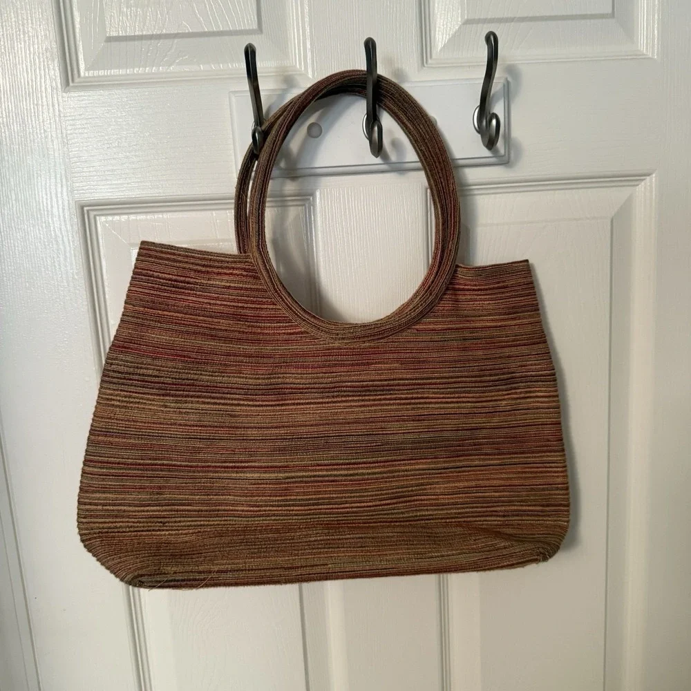 Vintage San Diego Hat Company Multicolored Textured Handbag Purse Beach Pool Bag